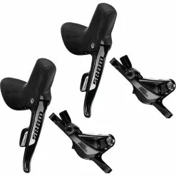 Set Sram Rival 22 Disc Schaltbremshebel 11-2 Fach + Post Mount Scheibenbremsen