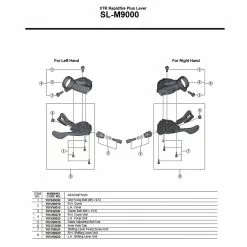 Shimano XTR SL-M9000 Schalthebel Ersatzteil | Befestigungsschrauben Satz Nr 7