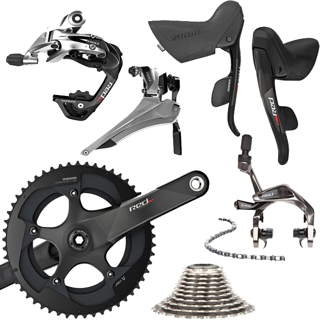 Sram Red 22 Gruppe GXP Komplett B2 Black 11x2 Fach 1 Sram Red 22 Gruppe GXP Komplett B2 Black 11x2 Fach