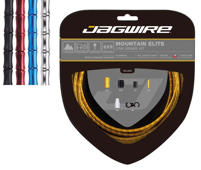 Jagwire Mountain Elite Link Bremszugset Silber 1 Jagwire Mountain Elite Link Bremszugset Silber