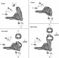 Shimano Deore XT FD-M8000 Umwerfer Ersatzteil | Einstellschraube Mit Gegenplatte Nr 4
