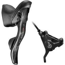 Campagnolo Record 12s HO Ergopower 2 Fach + Vorderrad Flat Mount Disc Fuer 160mm Scheibe Mod 2021