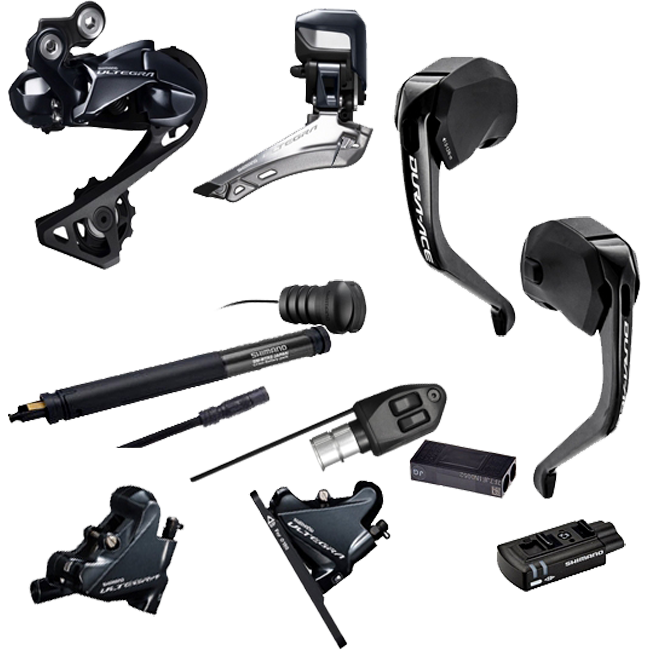 Shimano Ultegra Di2 TT Umruestkit R8070/R9180 Disc Flat Mount Komplett 11x2 Fach 1 Shimano Ultegra Di2 TT Umruestkit R8070/R9180 Disc Flat Mount Komplett 11x2 Fach