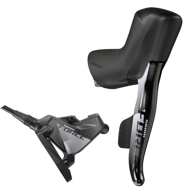 Sram Force ETap AXS HRD Disc Schaltbremshebel Rechts + Flat Mount Hinterrad Scheibenbremse Leitung 180 Cm