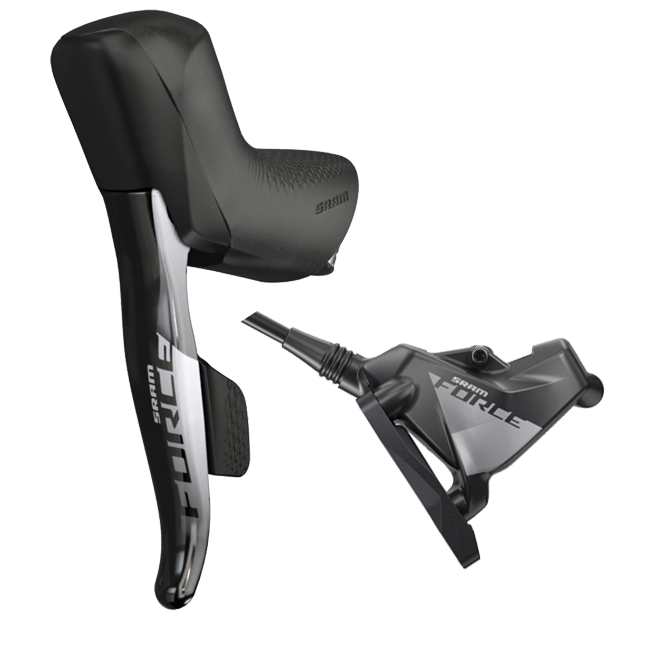 Sram Force ETap AXS HRD Disc Schaltbremshebel Links + Flat Mount Hinterrad Scheibenbremse Leitung 180 Cm