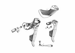 Sram Rival ETap AXS HRD Disc Schaltbremshebel Ersatzteil | Schaltbremshebel Rechts Nr 1 + 3