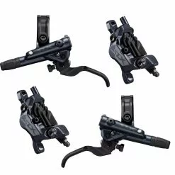 Disc Set Shimano SLX Scheibenbremse M7120 I-Spec EV Schwarz 4 Kolben Vorder- + Hinterrad