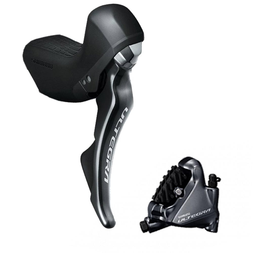 Scheibenbremse Shimano Ultegra ST-R8025 STI Disc Schaltbremshebel Rechts 11 Fach + Bremssattel BR-R8070 Flat Mount 1 Scheibenbremse Shimano Ultegra ST-R8025 STI Disc Schaltbremshebel Rechts 11 Fach + Bremssattel BR-R8070 Flat Mount