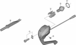 Shimano Dura Ace Di2 ST-R9160 Schalt-Bremshebel Ersatzteil | Klemmschraube Komplett Nr 1