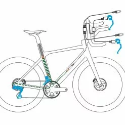 Scheibenbremse Shimano Dura Ace TT Di2 ST-R9180-R Rechts 12/11x2 Fach + Hinterrad Flat Mount Disc BR-R9170 -Campagnolo Verkäufe 57694 1